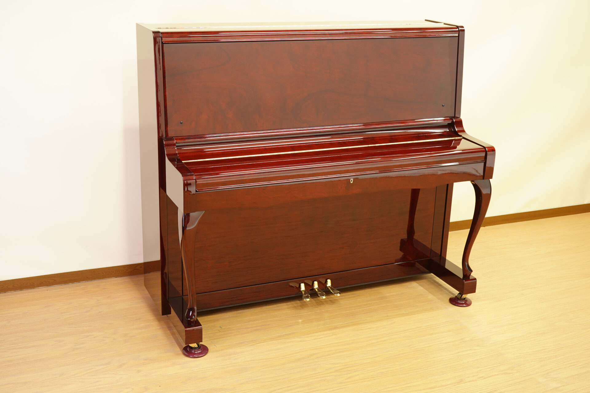 直販値下美品/中古ピアノ KAWAI カワイピアノ KL-32GB/ ワインカラー/即納 アップライトピアノ